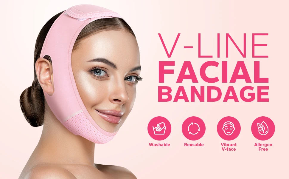 Chin Up Patch, Chin Strap, V Shaped Belt, V Shaped Face Mask for Sagging