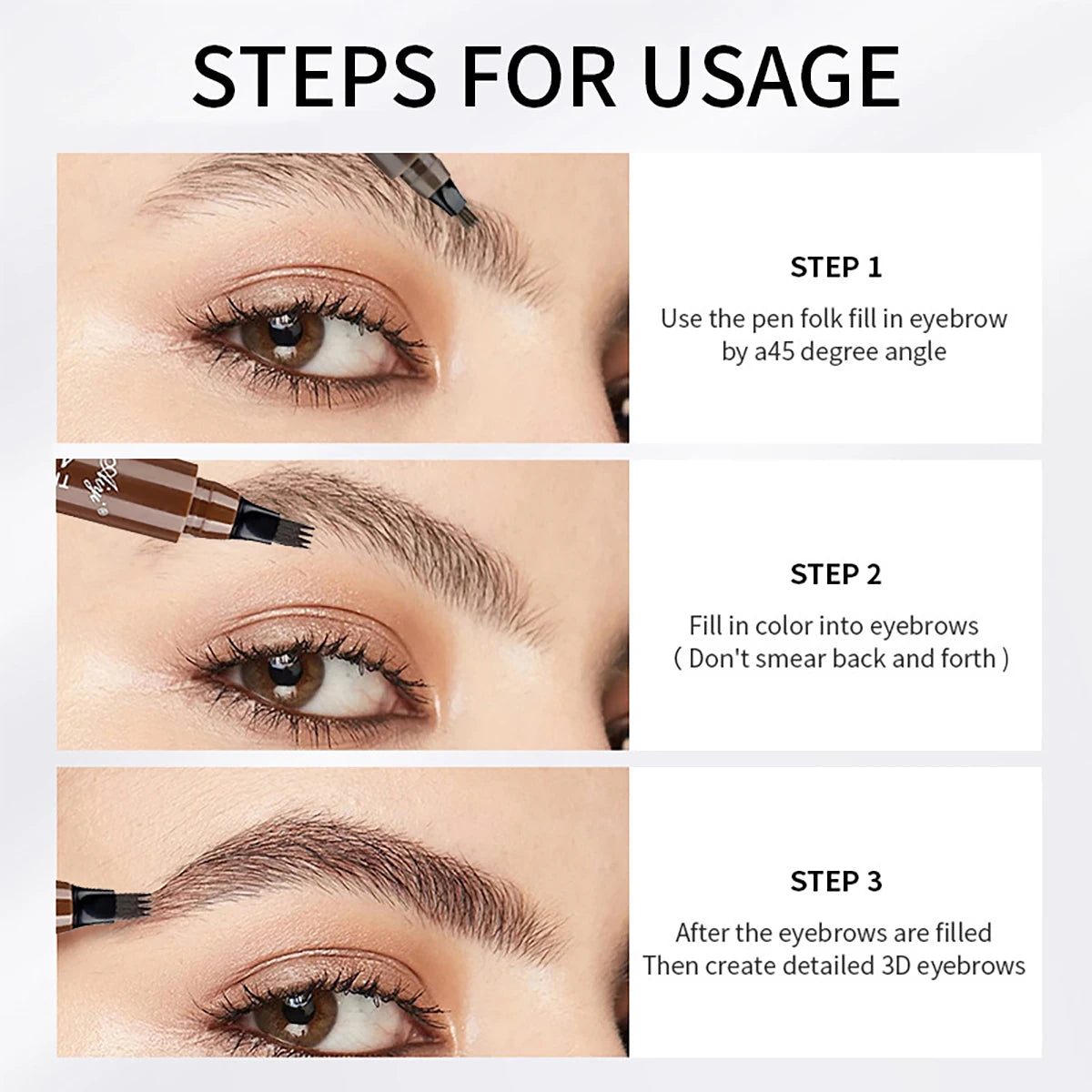 waterproof eyebrow pencil natural long-lasting eyebrow makeup five colors