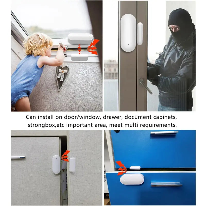 Smart WiFi Door Alarm  Compatible with Alexa Google Home