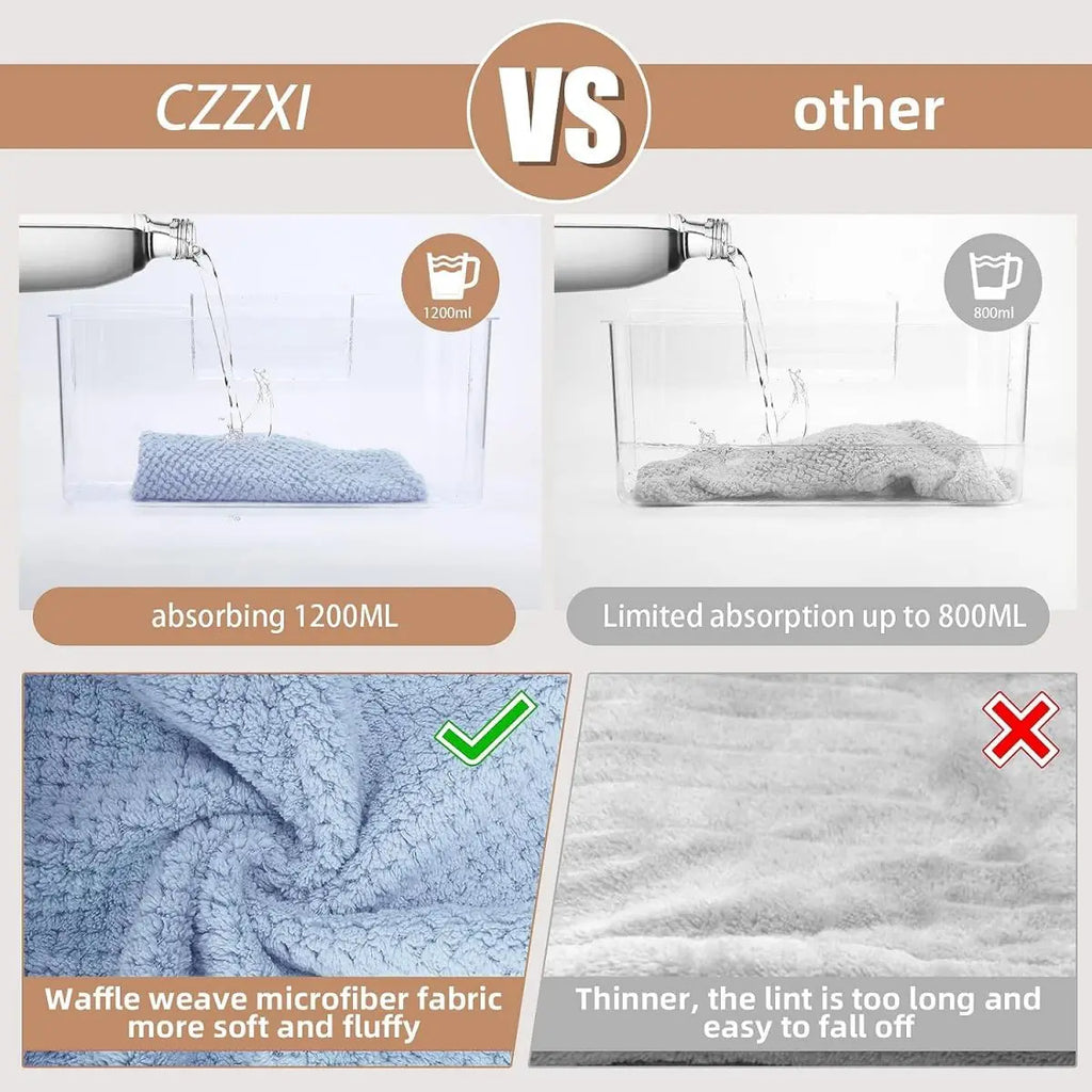 absorbent hair towel wrap for button-down women