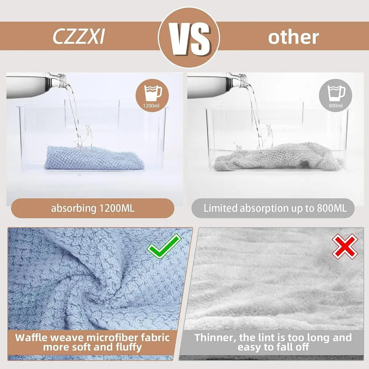 absorbent hair towel wrap for button-down women