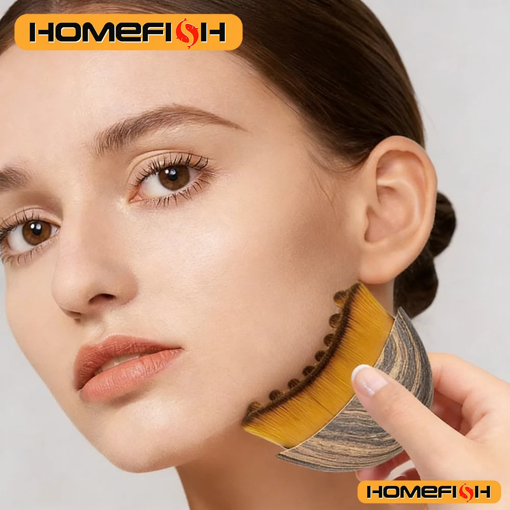 Ergonomic Mermaid-Line Face Sculpting Brush,