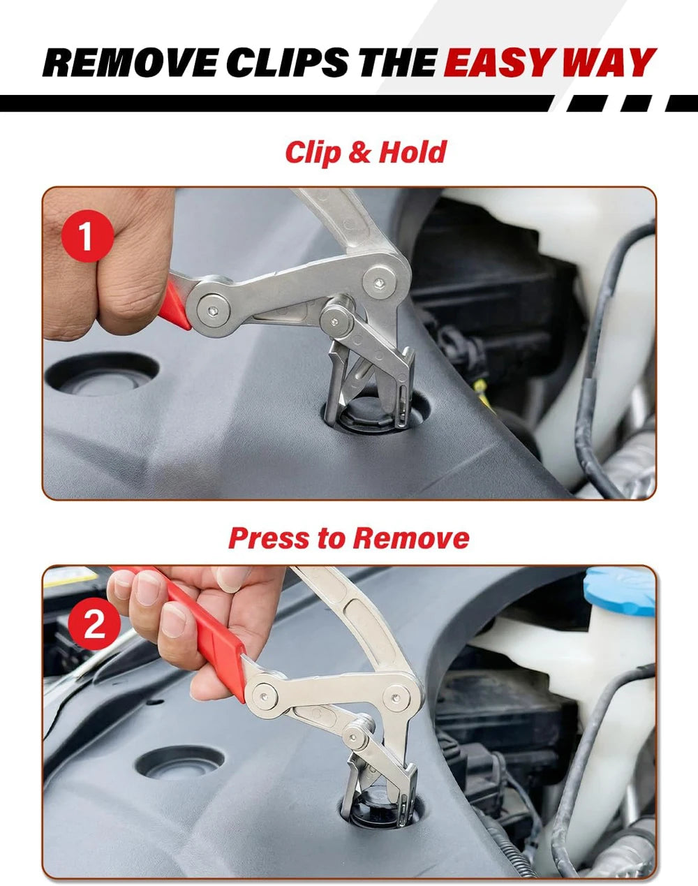 Car Clip Pliers Panel Clip Removal Tool Professional Auto Clip Removal Pliers for Automotive Plastic Fasteners Push Door Trim