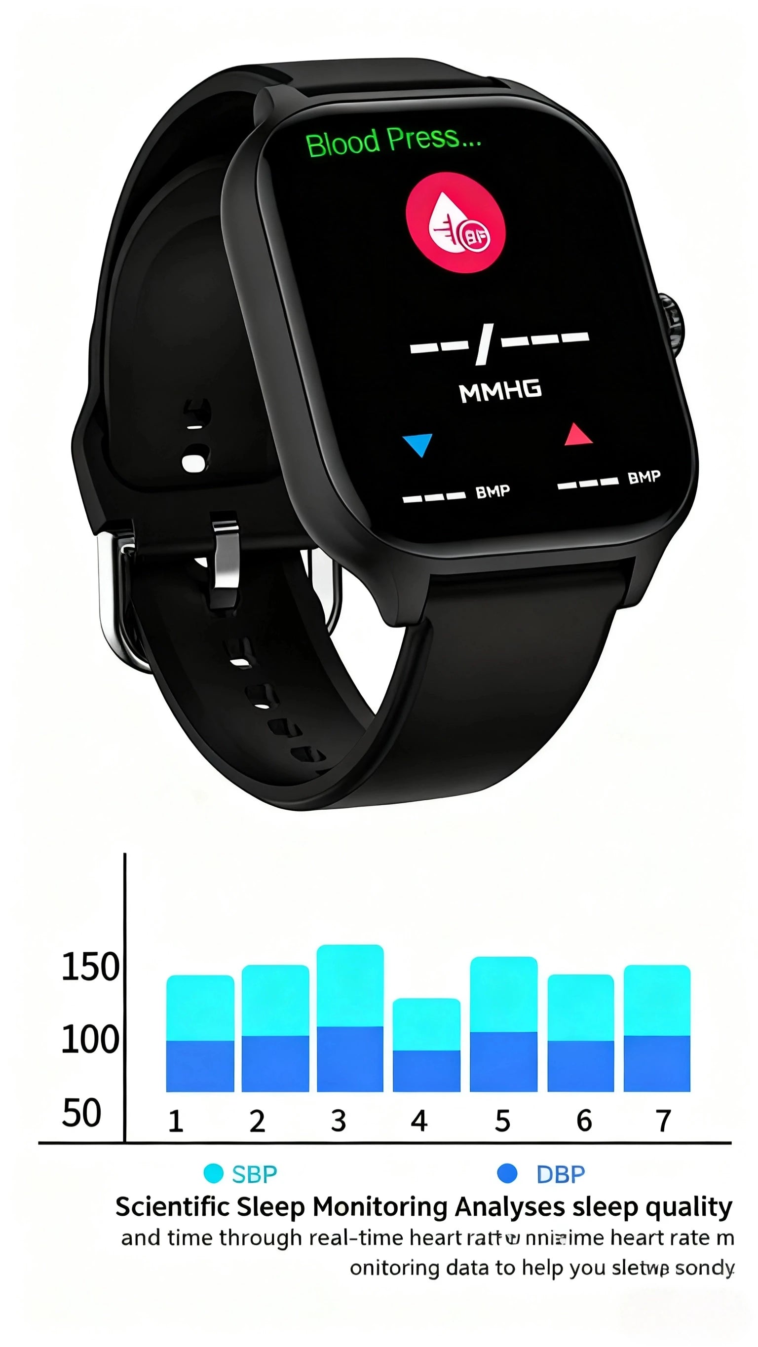 Intelligent Watch Bluetooth Call Remote Photography Sleep Monitoring Multiple Sports Modes Heart Rate Blood