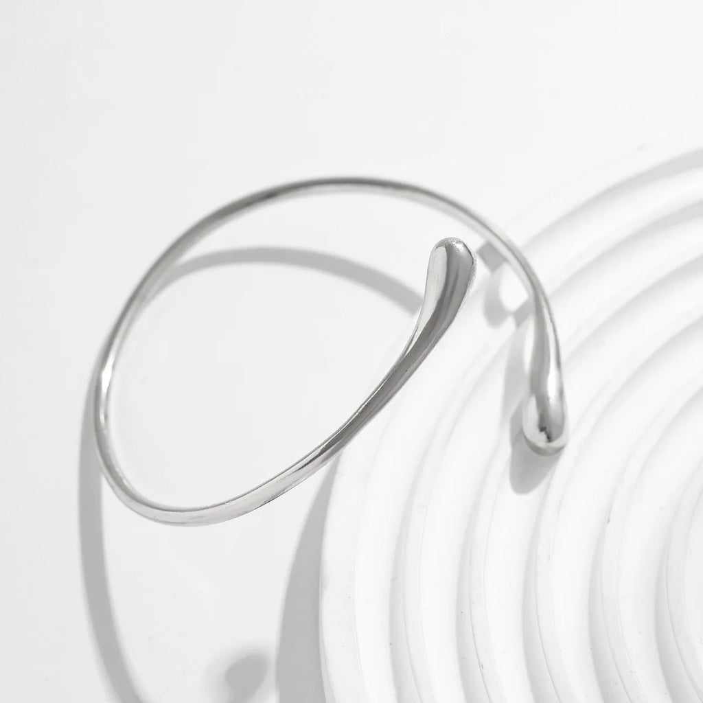 Geometric Water Drop Shape Bangles Adjustable Women's Jewelry