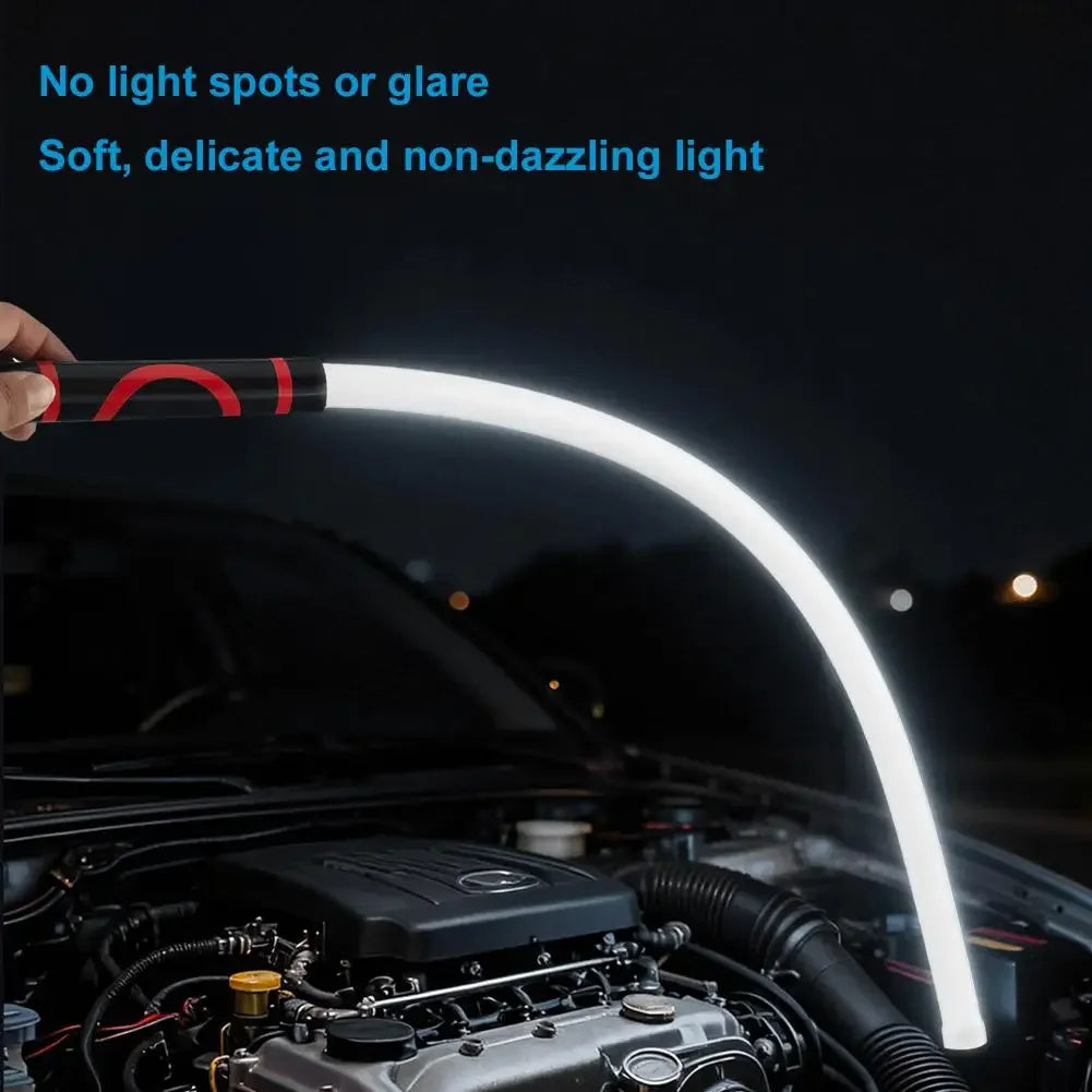 Car Flexible Bendable LED Mechanic Work Light Type-C Charging Waterproof 3 Modes Rechargeable Inspection Flashlight