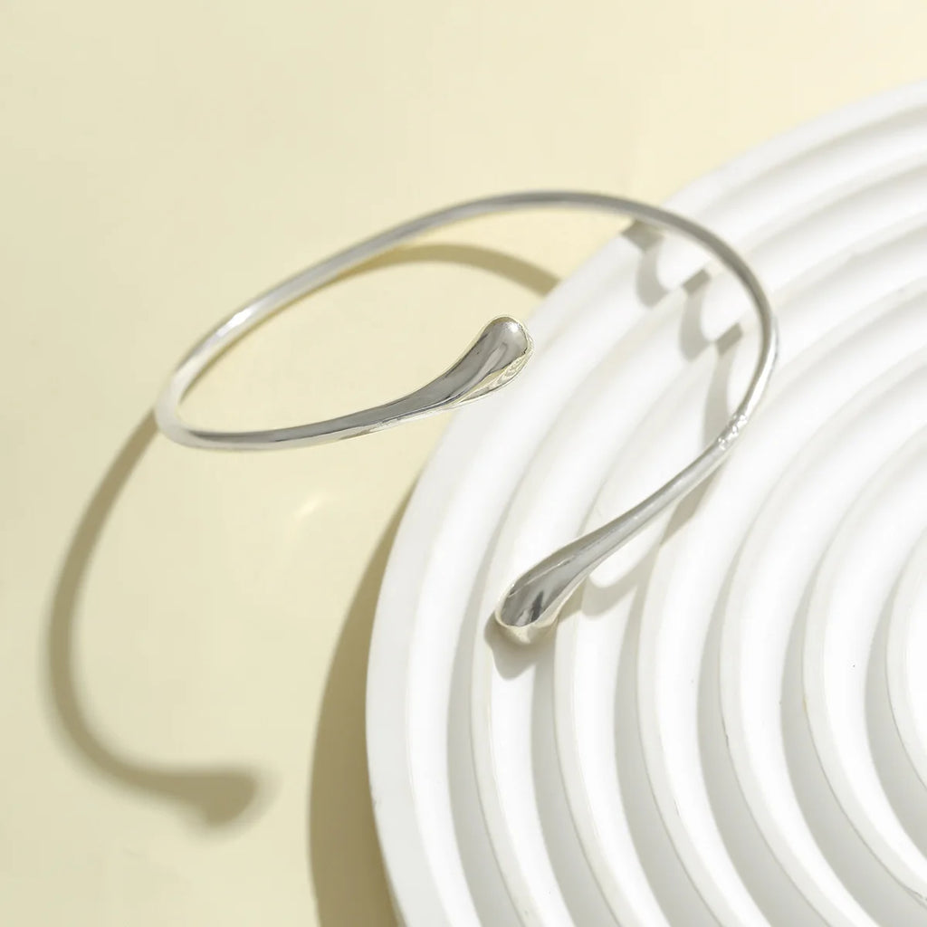 Geometric Water Drop Shape Bangles Adjustable Women's Jewelry