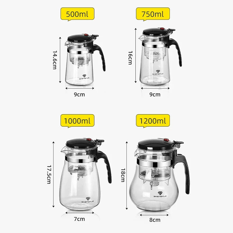 Glass Teapot Flower Tea Kettle