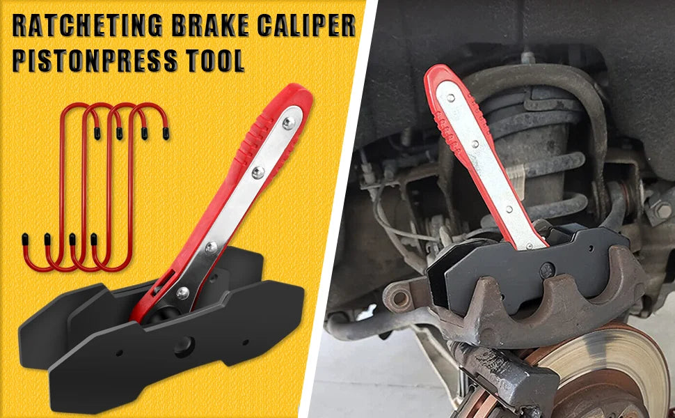 Car Ratchet Brake Piston Caliper Spreader Tool Stainless Steel Press Twin Quad Separator Pad Disc Repair Kits Brake Caliper Tool