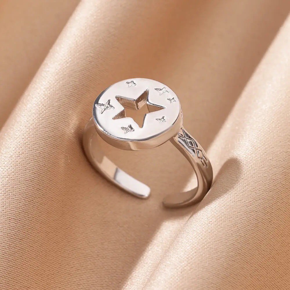Stainless Steel Shell Rings for Women