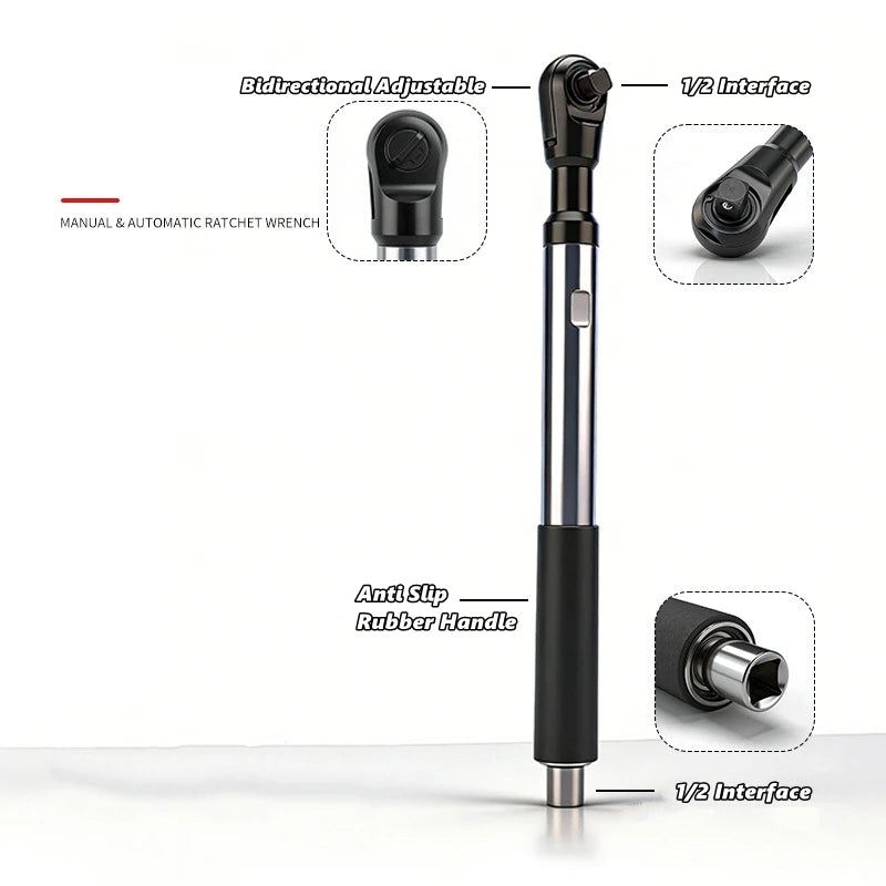 Offset Impact Ratchet Extended Wrench 1/2 Inch Electric Extension Rod Motorcycle Repair Tool Accessories for Small Spaces
