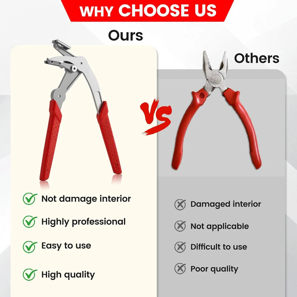 Car Clip Pliers Panel Clip Removal Tool Professional Auto Clip Removal Pliers for Automotive Plastic Fasteners Push Door Trim