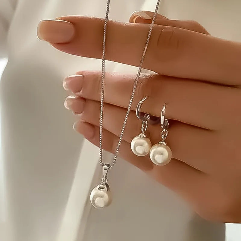 Jewelry Set For Women Dangle Earrings Pendant Necklace