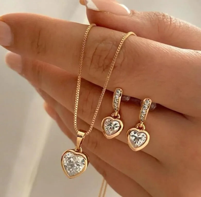 Jewelry Set For Women Dangle Earrings Pendant Necklace