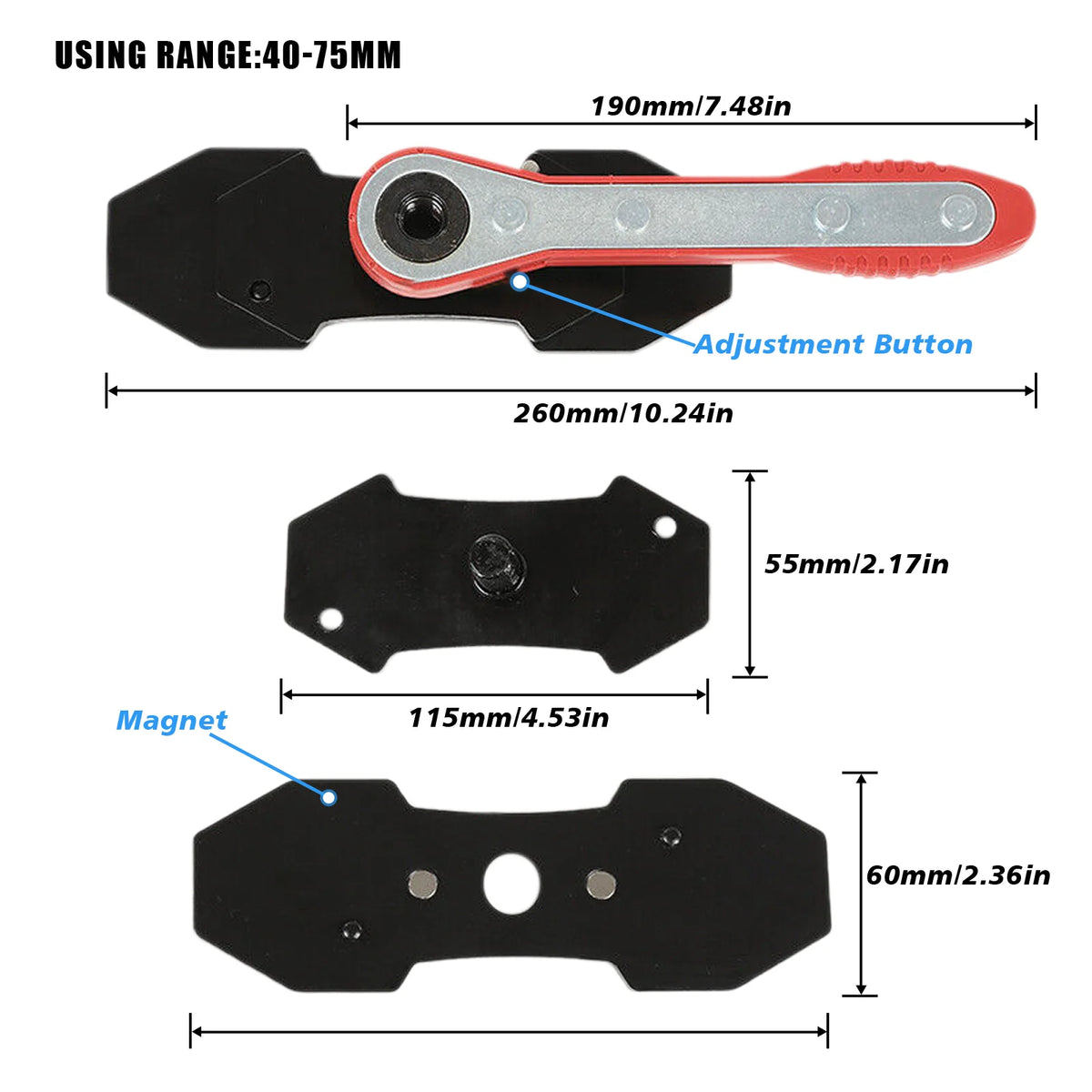 Car Ratchet Brake Piston Caliper Spreader Tool Stainless Steel Press Twin Quad Separator Pad Disc Repair Kits Brake Caliper Tool