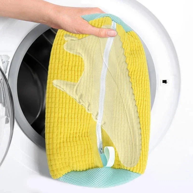 Washing Shoes Bag Cotton Laundry Fluffy Fibers Easily Remove Dirt Washing Bags Anti-Deformation Shoes Clothes Organizer
