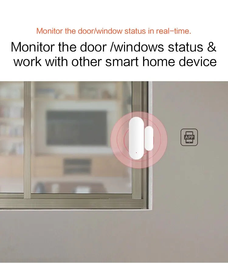 Smart WiFi Door Alarm  Compatible with Alexa Google Home