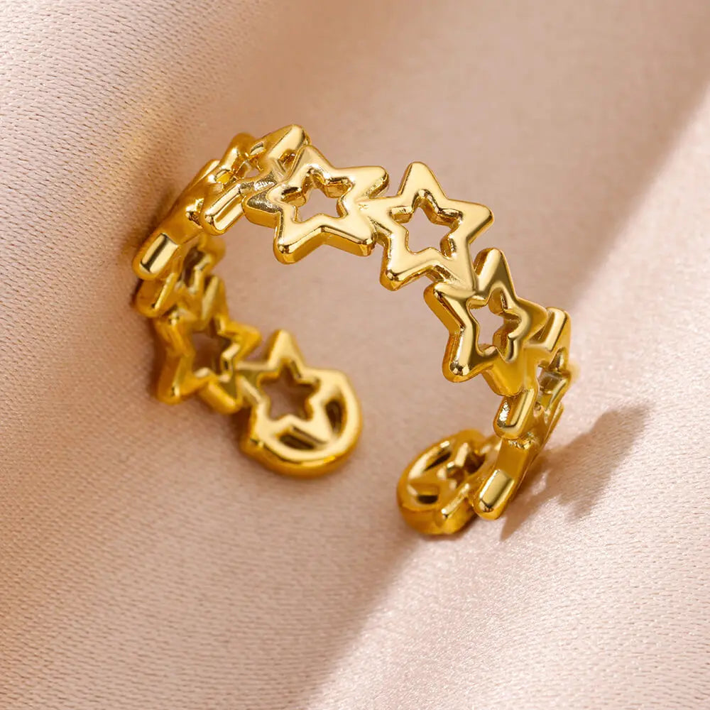 Stainless Steel Shell Rings for Women