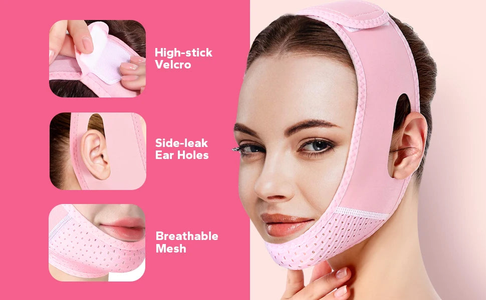 Chin Up Patch, Chin Strap, V Shaped Belt, V Shaped Face Mask for Sagging