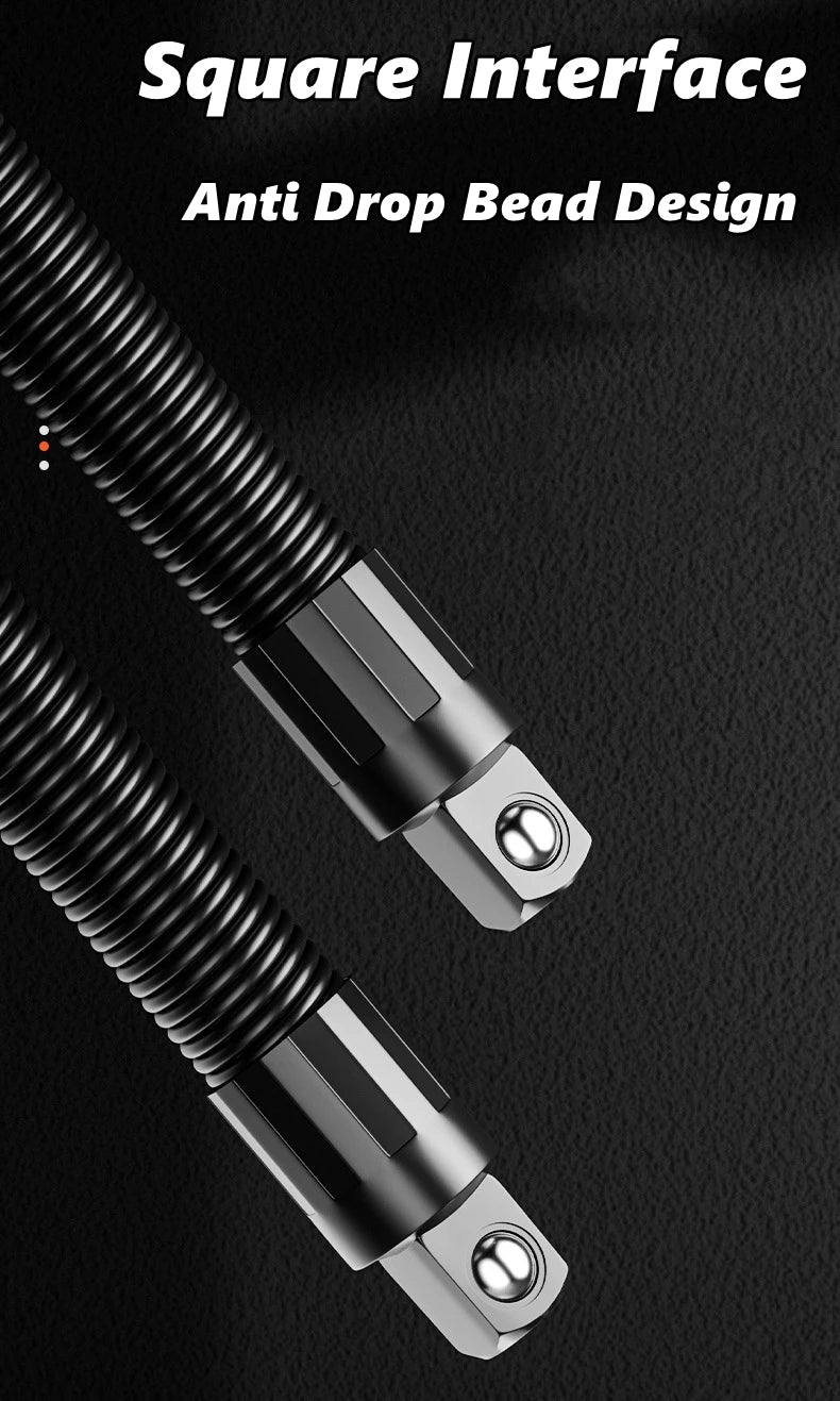 Flexible Socket Ratchet Wrench Extension Bar Motor Repair Tool 1/2Inch Driver Flexible Socket Extension Bar Wrench Extension Rod