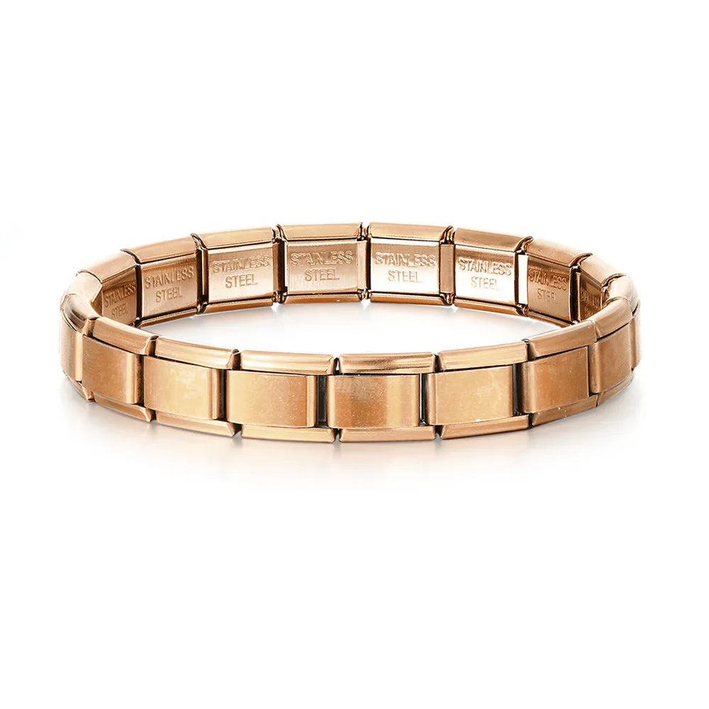 Trendy Square Italy Stainless Steel Bracelets For Women Men