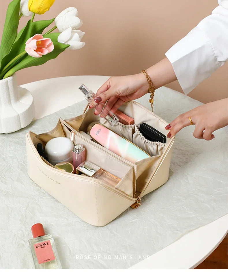 PU Leather Portable Travel Toiletry Bag