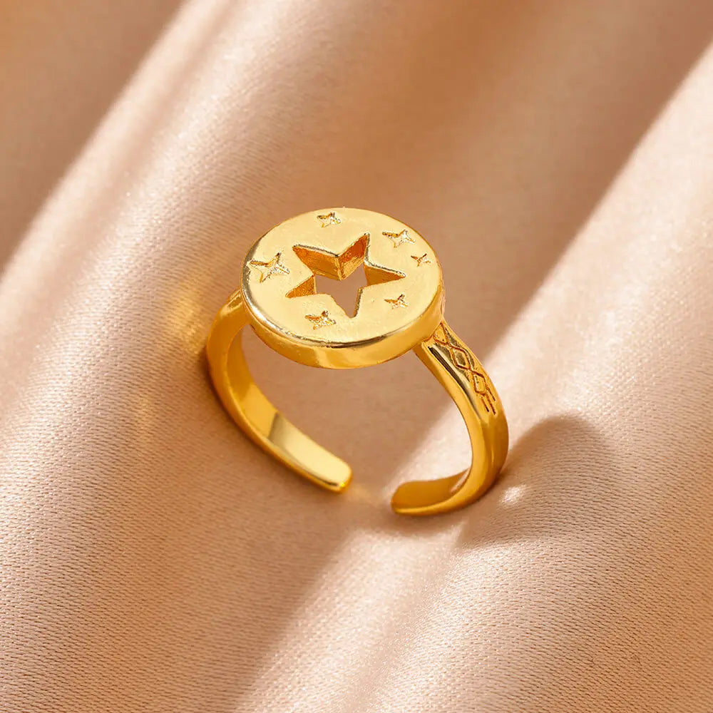 Stainless Steel Shell Rings for Women