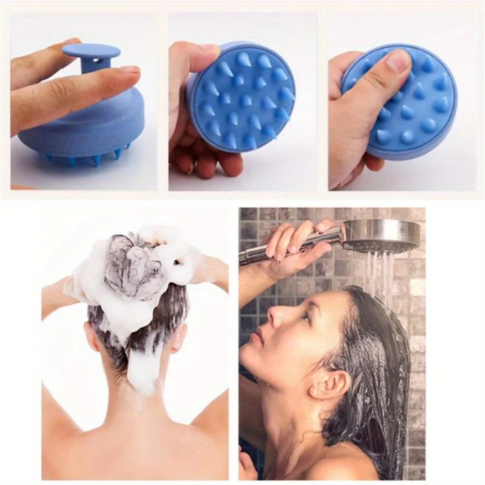 Silicone Shampoo Brush Body Massage Brush Bath Shower Brush