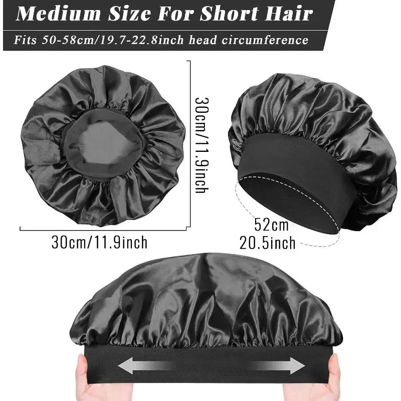 Soft Silk Satin Lined Bonnet Large Satin Hair