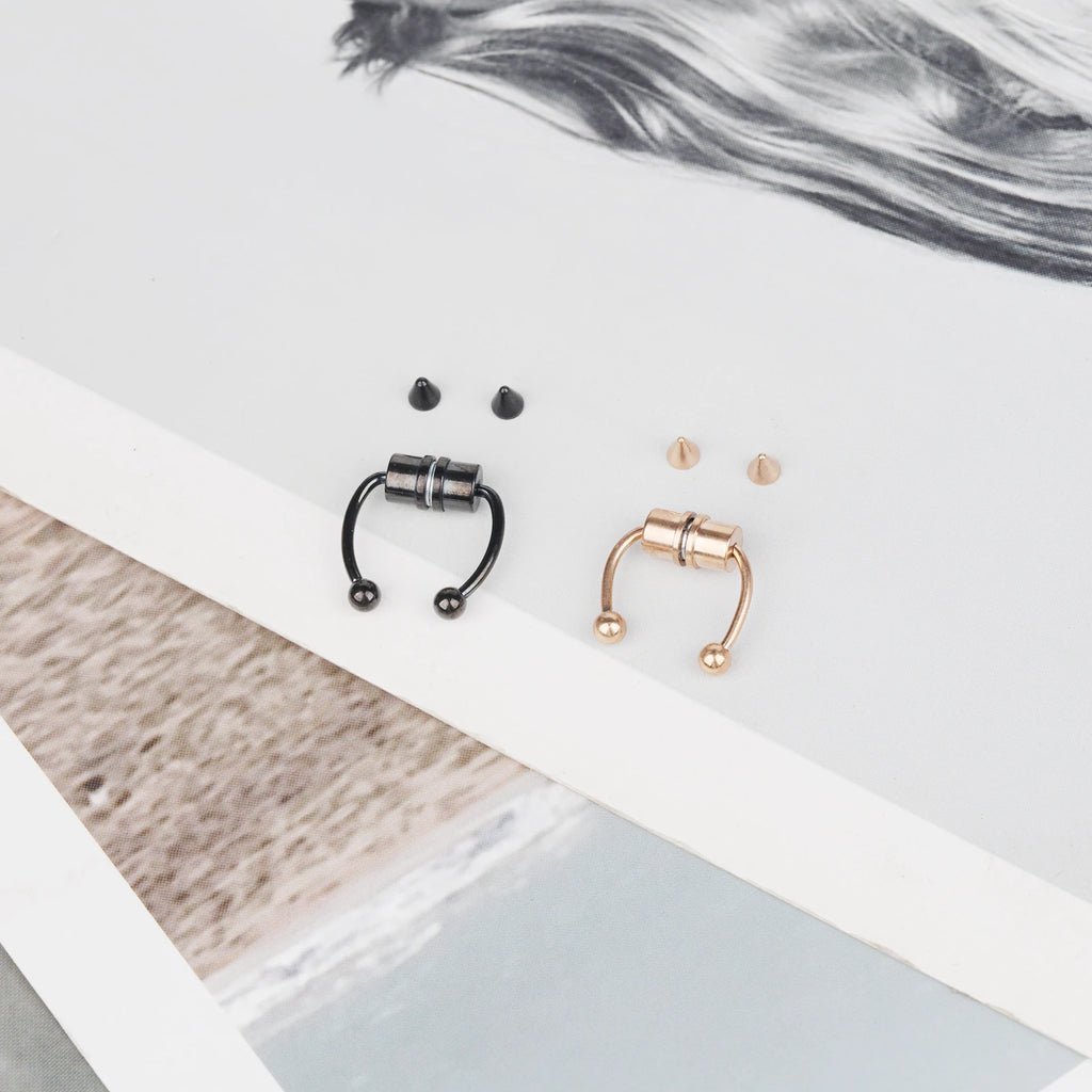 Stainless Steel Magnetic Nose Ring -