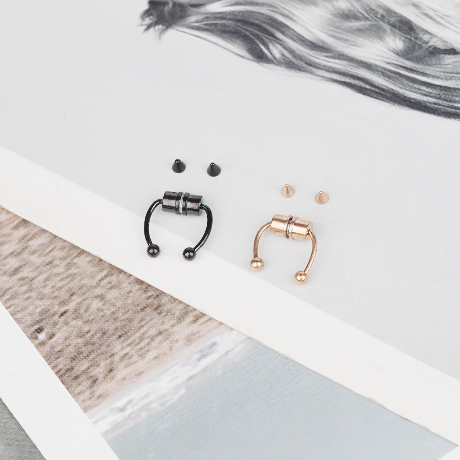 Stainless Steel Magnetic Nose Ring -